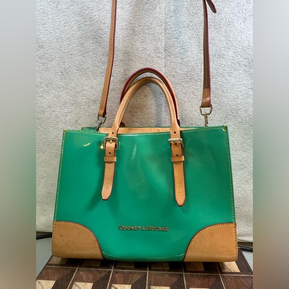Dooney And Bourke‎ Satchel Bag - Patent Leather Ocean Teal